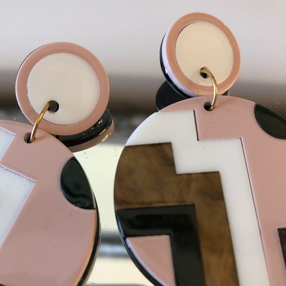 Anthropologie geo disc earrings - Picture 2 of 8